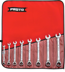 Proto® 8 Piece Full Polish Metric Ratcheting Wrench Set - 12 Point - All Tool & Supply