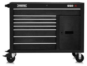 Proto® 550S 50" Workstation - 8 Drawer & 2 Shelves, Dual Black - All Tool & Supply