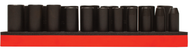 Proto® Foamed 1/2" Drive 19 Piece Deep Impact Socket Set - Black Oxide - 6 Point - All Tool & Supply