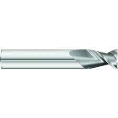 1/2 x 1/2 x 1-1/4 x 3 OAL Square 2 Flute Carbide End Mill for Aluminum - Round Shank- Uncoated - All Tool & Supply