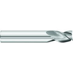 1/2 x 1/2 x 3/4 x 3 OAL Square 3 Flute Carbide End Mill for Aluminum - Round Shank- Uncoated - All Tool & Supply