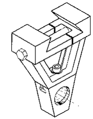 Right Angle Arbor Support for Vertical Milling Machine - Model #HR-OUT-BR-50 - All Tool & Supply