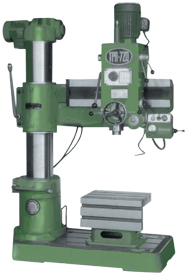 Radial Drill Press - #TPR720A - 29-1/2'' Swing; 2HP, 3PH, 220V Motor - All Tool & Supply