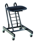 9" - 18" Ergonomic Worker Seat  - Portable on swivel casters - All Tool & Supply