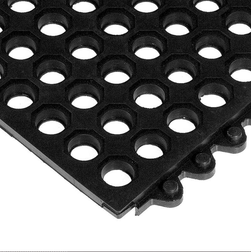 24 / Seven Floor Mat - 3' x 3' x 5/8" ThickÂ (Black Drainage All Purpose) - All Tool & Supply