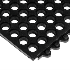 24 / Seven Floor Mat - 3' x 3' x 5/8" ThickÂ (Black Drainage All Purpose) - All Tool & Supply