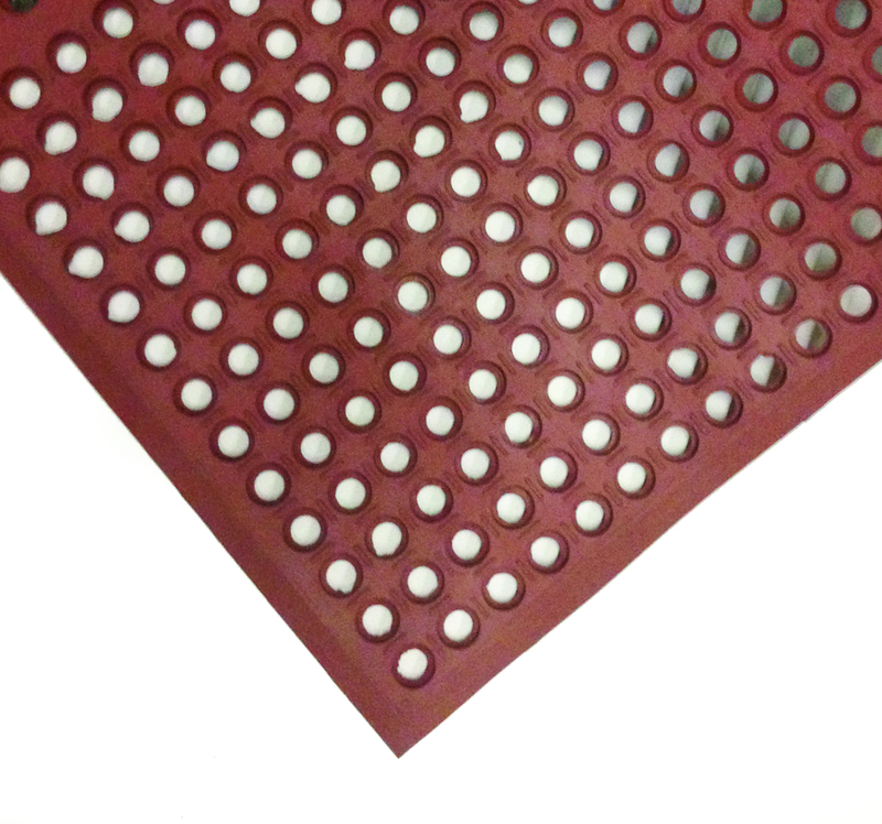 3' x 15' x 1/2" Thick Drainage MatÂ - Red - All Tool & Supply