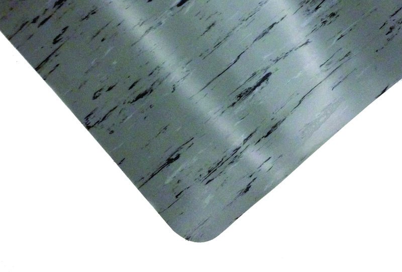 2' x 3' x 1/2" Thick Marble Pattern Mat - Gray/Black/White - All Tool & Supply