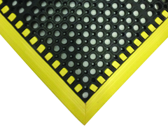 40" x 64" x 7/8" Thick Safety Wet / Dry Mat - Black / Yellow - All Tool & Supply