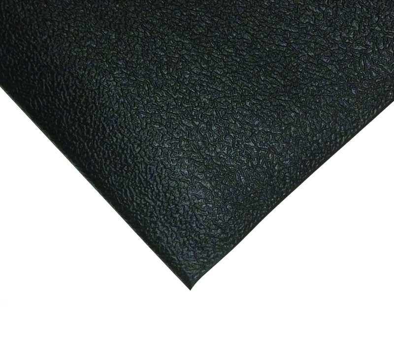 6' x 60' x 3/8" Thick Soft Comfort Mat - Black Pebble Emboss - All Tool & Supply