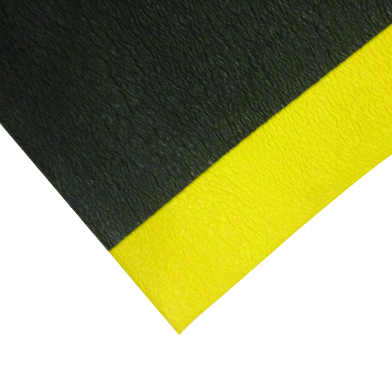 4' x 60' x 3/8" Safety Soft Comfot Mat - Yellow/Black - All Tool & Supply