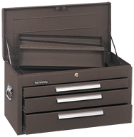 263 3-Drawer Mechanic's Chest - Model No.263B Brown 14.75H x 12-1/8D x 26.13''W - All Tool & Supply