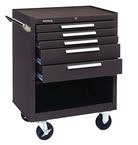 5-Drawer Roller Cabinet w/ball bearing Dwr slides - 35'' x 18'' x 27'' Brown - All Tool & Supply