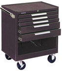 5-Drawer Roller Cabinet w/ball bearing Dwr slides - 35'' x 20'' x 29'' Brown - All Tool & Supply