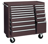 315X 15-Drawer Maintenance Cart - 35'' x 18'' x 39.38'' Brown - All Tool & Supply