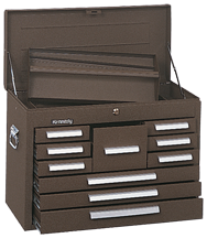 10-Drawer Mechanic's Chest - Model No.360B Brown 18.88H x 12.06D x 26.13''W - All Tool & Supply