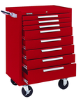 8-Drawer Roller Cabinet w/ball bearing Dwr slides - 39'' x 18'' x 27'' Red - All Tool & Supply