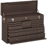 11-Drawer Journeyman Chest - Model No.52611B Brown 18H x 8.5D x 26.75''W - All Tool & Supply