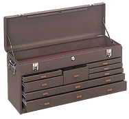 8-Drawer Journeyman Chest - Model No.526B Brown 13.63H x 8.5D x 26.75''W - All Tool & Supply