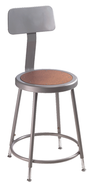 25" - 33" Adjustable Stool With Backrest - All Tool & Supply