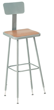 25" - 33" Adjustable Stool With Backrest - All Tool & Supply