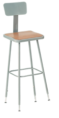 19 - 27" Adjustable Stool With Backrest - All Tool & Supply