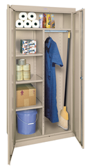 46 x 24 x 72" (Charcoal) - Combination Storage Cabinet with Doors - All Tool & Supply