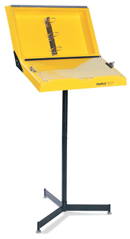 Yellow Information Workstand With Drop Pocket - All Tool & Supply