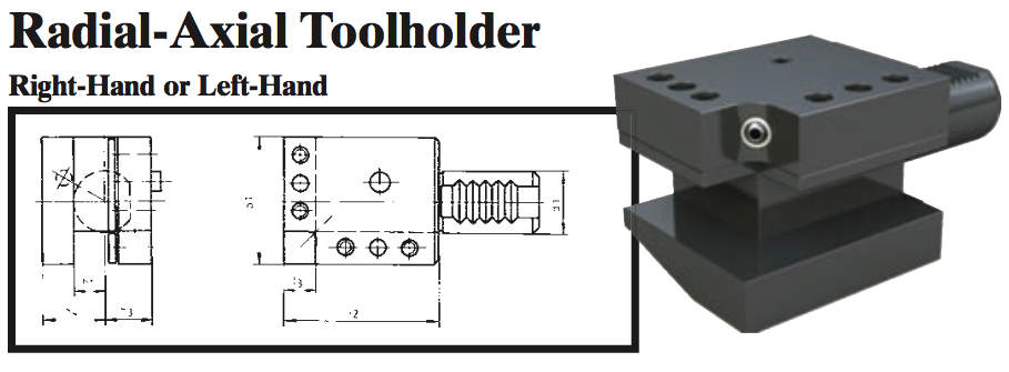 VDI Radial-Axial Toolholder (Right Hand) - Part #: CNC86 36.3020R - All Tool & Supply