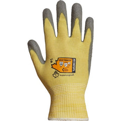 Cut resistant gloves with a bare-hand feel and strong, steady grip