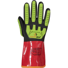 Hi-Viz chemical resistant gloves that protect against cuts and keep hands warm down to -5°C / 23°F