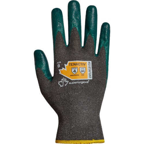 Cut resistant gloves with a barehand feel that repel oil, water and solvents