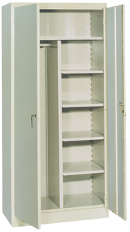 36 x 18 x 78'' (Dove Gray or Putty) - Combo Wardrobe/Storage Cabinet - All Tool & Supply