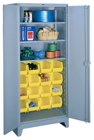 36 x 21 x 82'' (16 Bins Included) - Bin Storage Cabinet - All Tool & Supply