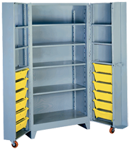 38 x 28 x 76'' (12 Bins Included) - Bin Storage Cabinet - All Tool & Supply