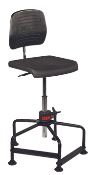 17" - 35" - Industrial Pneumatic Chair w/Back Depth / Back Height Adjustment - All Tool & Supply