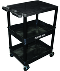 Utility Cart Plus 3 Top Flat & 2 Bottom Tub Shelves - 24" x 18" x 36-1/2" - All Tool & Supply