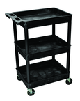 Utility Cart 3 Tub Shelves - 24" x 18" x 38-1/2" - All Tool & Supply