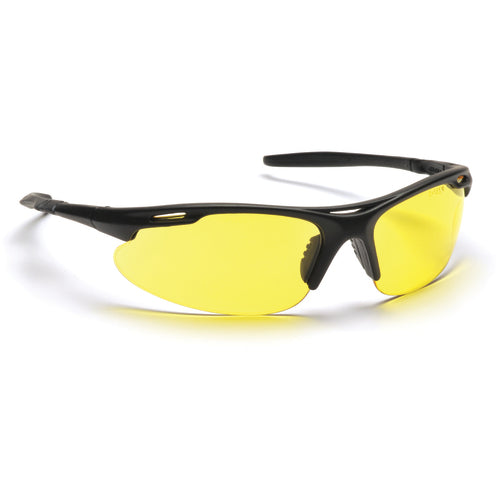 Safety Glasses - Amber Lens, Black Frame, Avante Style - All Tool & Supply