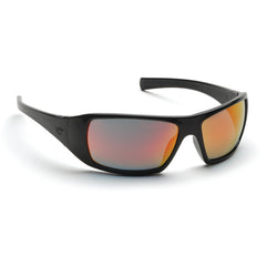 Safety Glasses - Black Frame, Ice Orange Mirror Lens - All Tool & Supply