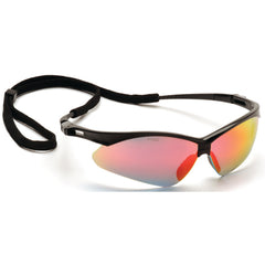 Safety Glasses - Black Frame, Ice Orange Mirror Lens - All Tool & Supply