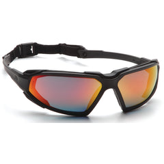 Safety Glasses - Black Frame, Sky Red Mirror Fog Free Lens - All Tool & Supply