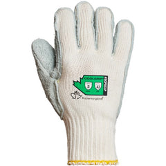 String-knit gloves that protect against heat up to 315° C (600° F)