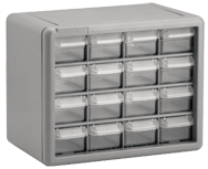 8-1/2 x 6-3/8 x 10-9/16'' (16 Compartments) - Plastic Modular Parts Cabinet - All Tool & Supply