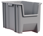 16-1/2 x 17-1/2 x 12-1/2'' - Gray Stak-N-Store Bin - All Tool & Supply