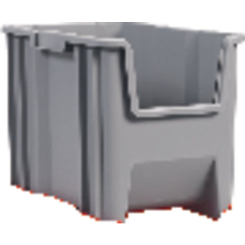 10″ × 17 1/2″ × 10 1/2″ - Gray Stak-N-Store Bin - All Tool & Supply