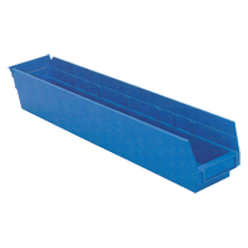 4 1/8″ × 23 5/8″ × 4″ - Blue Economy Shelf Bin - All Tool & Supply