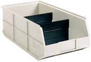 11 x 20-1/2 x 7'' - Beige Bin with 2 Dividers - All Tool & Supply