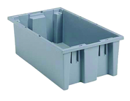 19-1/2 x 13-1/2 x 8'' - Gray Nest-Stack-Tote Box - All Tool & Supply