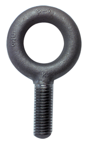 No Shoulder Plain Eye Bolt - 1-1/8-7 Thread, 2'' Eye Dia. - All Tool & Supply